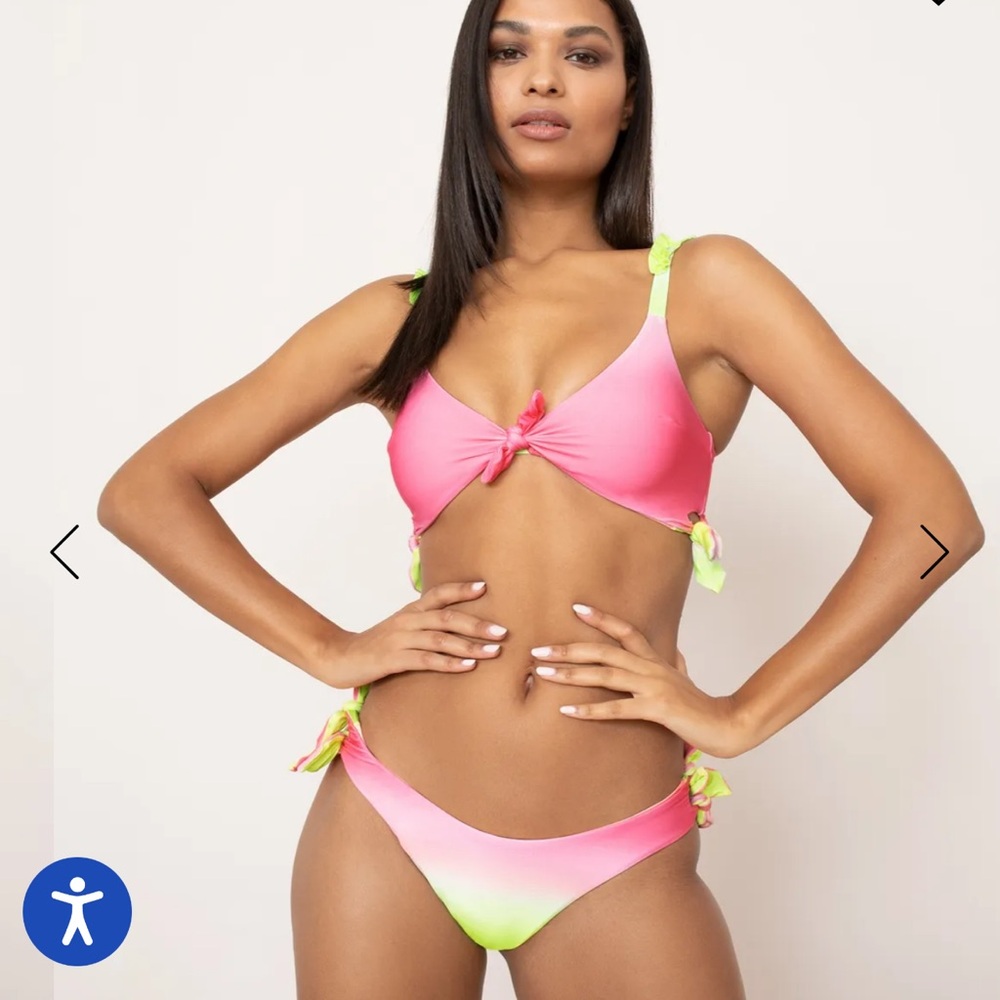 Agent Provocateur Pink Neon Cut Out Swimsuit Size 2 Sold Out Rare